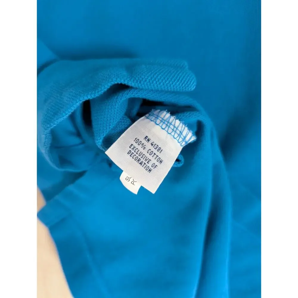 Polo Ralph Lauren Men's Large Polo Shirt Blue Mesh Cotton Short Sleeve
